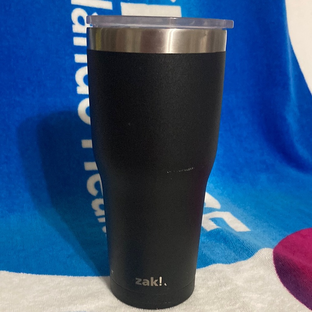 Zack! Black tumbler 9”